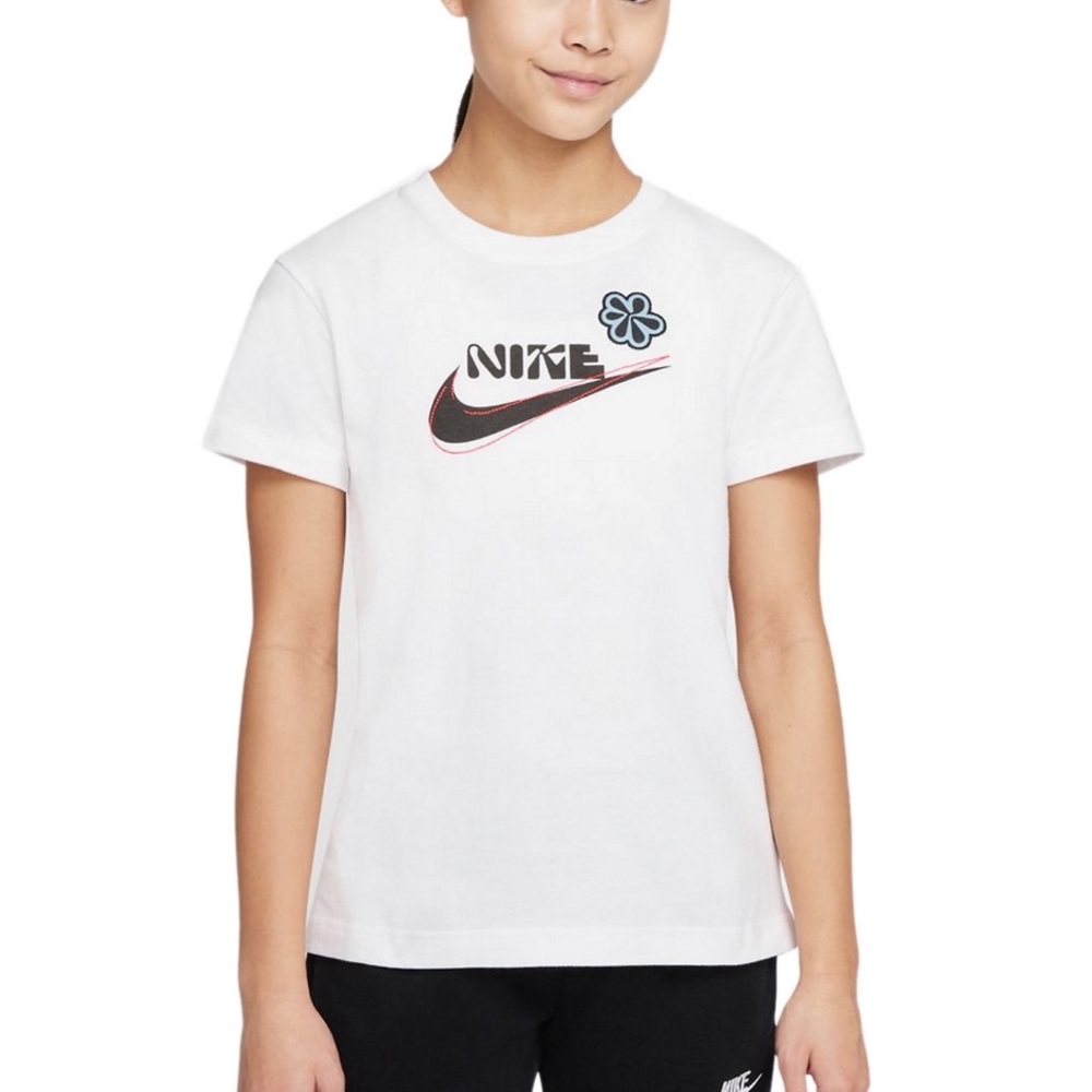 New! Nike Big Girls’ Hilo Craft Tee White Tee Size XL